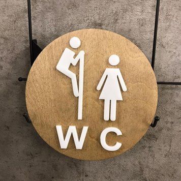 Табличка wc 15х15см 3мм 2479 фото