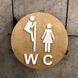 Табличка wc 15х15см 3мм 2479 фото 1