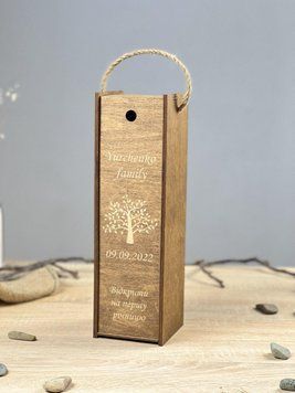 Коробка для алкоголю з гравіюванням 100х90х320мм AL1 фото