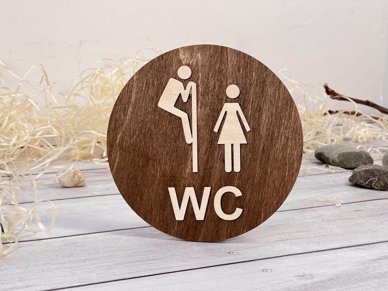 Табличка wc 15х15см 3мм 2479 фото