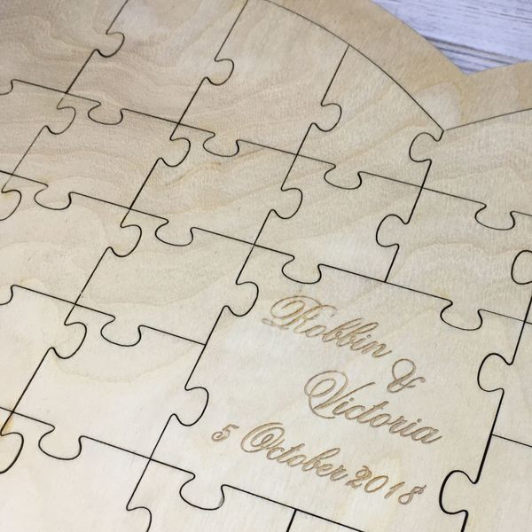 Пазл весільний Серце 35х40см 3007 фото