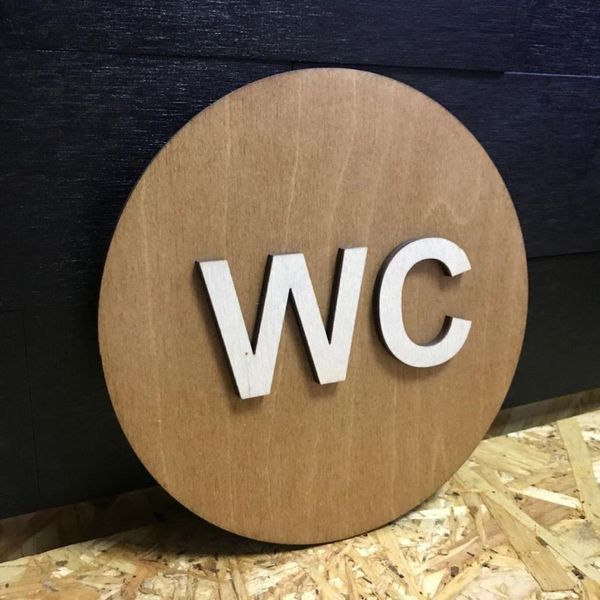 Табличка wc 15х15см 3мм 2477 фото